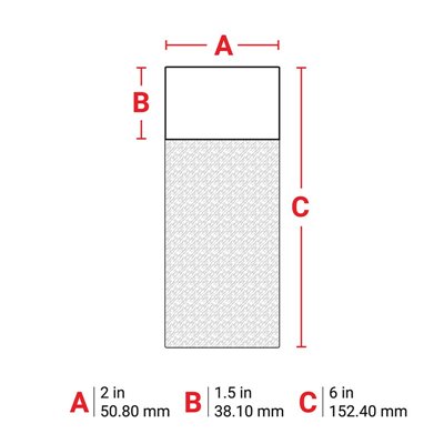 THT-85-427-2 Thermal Transfer Printable Labels, White, Transparent, 2000 pc Brady