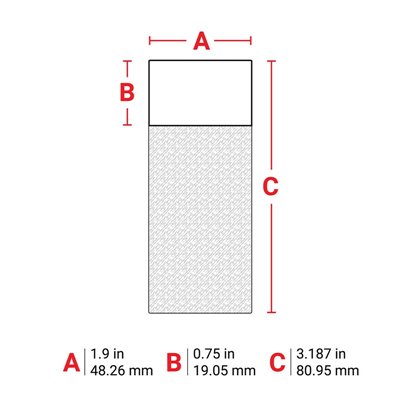 THT-66-427-1.5 Thermal Transfer Printable Labels, White, Transparent, 1500 pc Brady