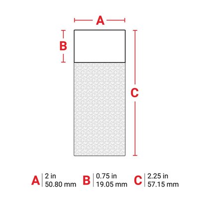 THT-67-427-1.5 Thermal Transfer Printable Labels, White, Transparent, 1500 pc Brady