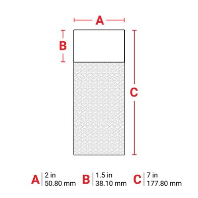 THT-86-427-2 Thermal Transfer Printable Labels, White, Transparent, 2000 pc Brady