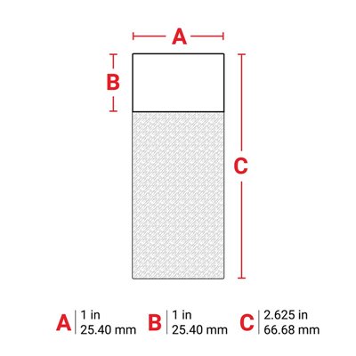 THT-131-427-3 Thermal Transfer Printable Labels, White, Transparent, 3000 pc Brady