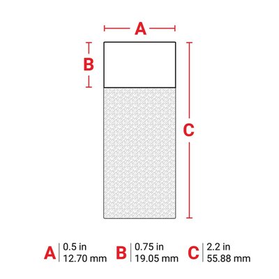 THT-127-427-3 Thermal Transfer Printable Labels, White, Transparent, 3000 pc Brady