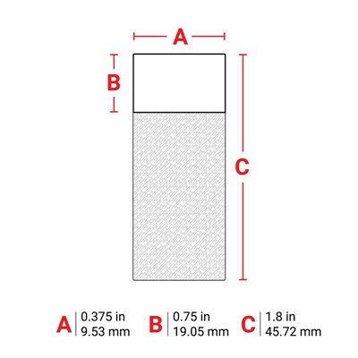 THT-123-461-3 Thermal Transfer Printable Labels, White, Transparent, 3000 pc Brady