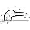 Moulded shape 1155-4-GW24 VG 95343 T18 D 003 A HellermannTyton