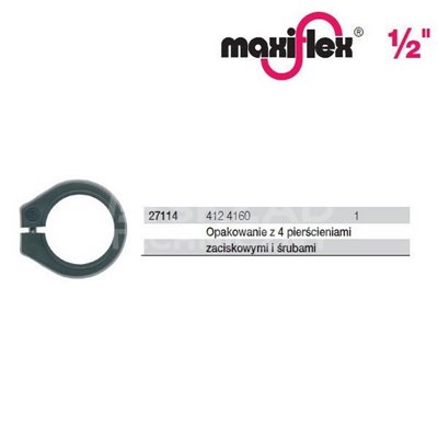 Package of 4 clamp rings and screws 412 4160 maxiflex 1/2'' Wiha 27114.