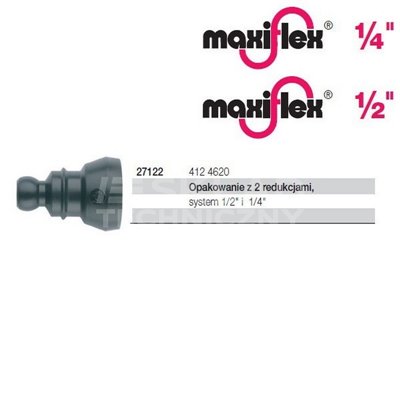Package of 2 reducers 412 4620 Maxiflex System 1/2'' and 1/4'' Wiha 27122.