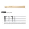 Hickory wooden handle for Safety 830-0 hammer, 40mm, Wiha 26418.