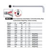 Six-sided spherical MagicRing pin wrench, long 369RZoll 3/16'' 163/33mm Wiha 24305.