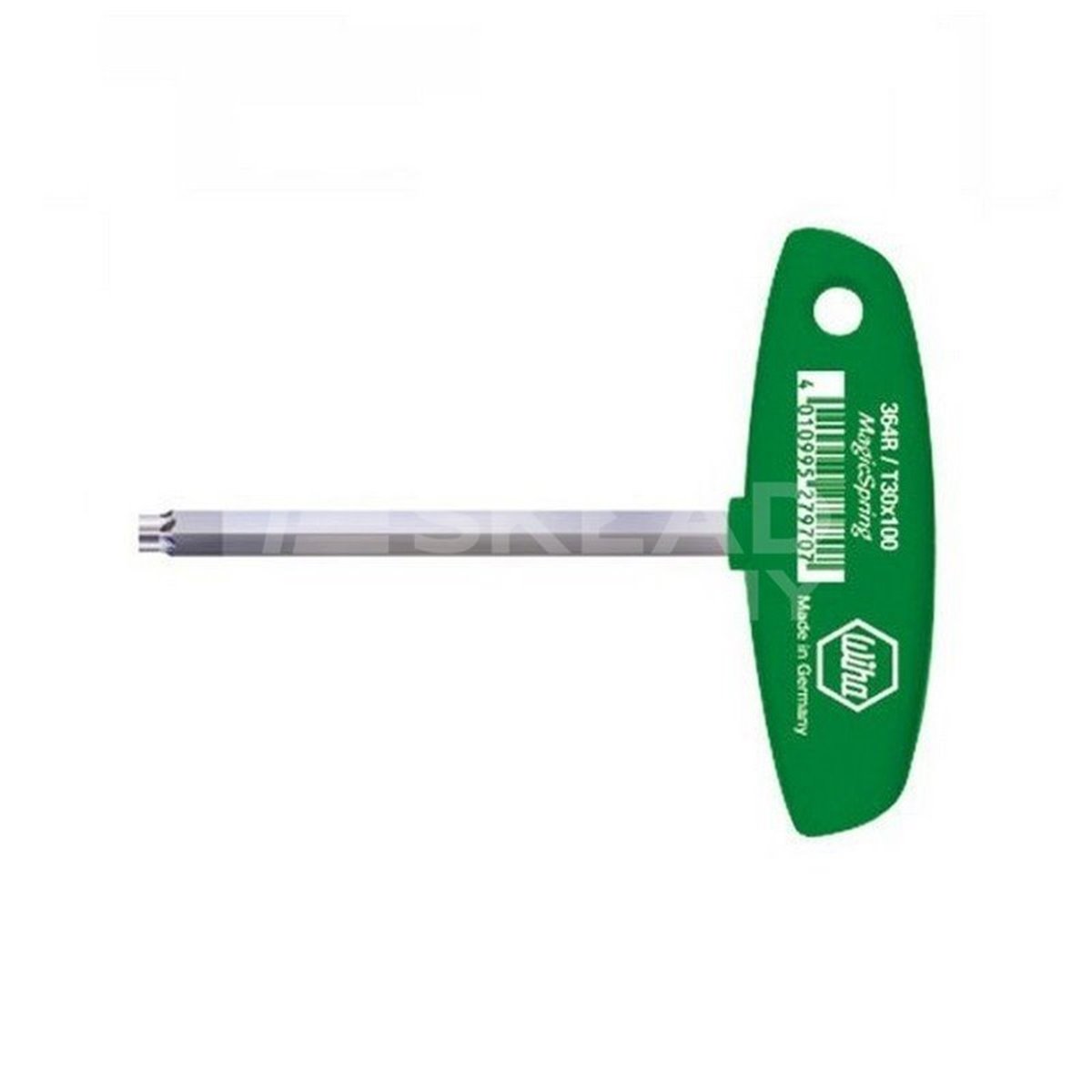 MagicSpring Torx Key with T-Handle. Classic 364R T9 100mm Wiha 27964.