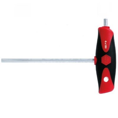 Six-sided hex key with T-handle. ComfortGrip 334DS 6 150mm Wiha 26169.