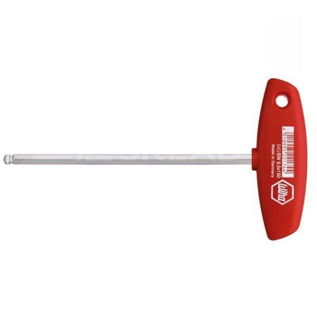 Hexagonal spherical key with T-handle. Classic 540 4 150mm Wiha 04111.