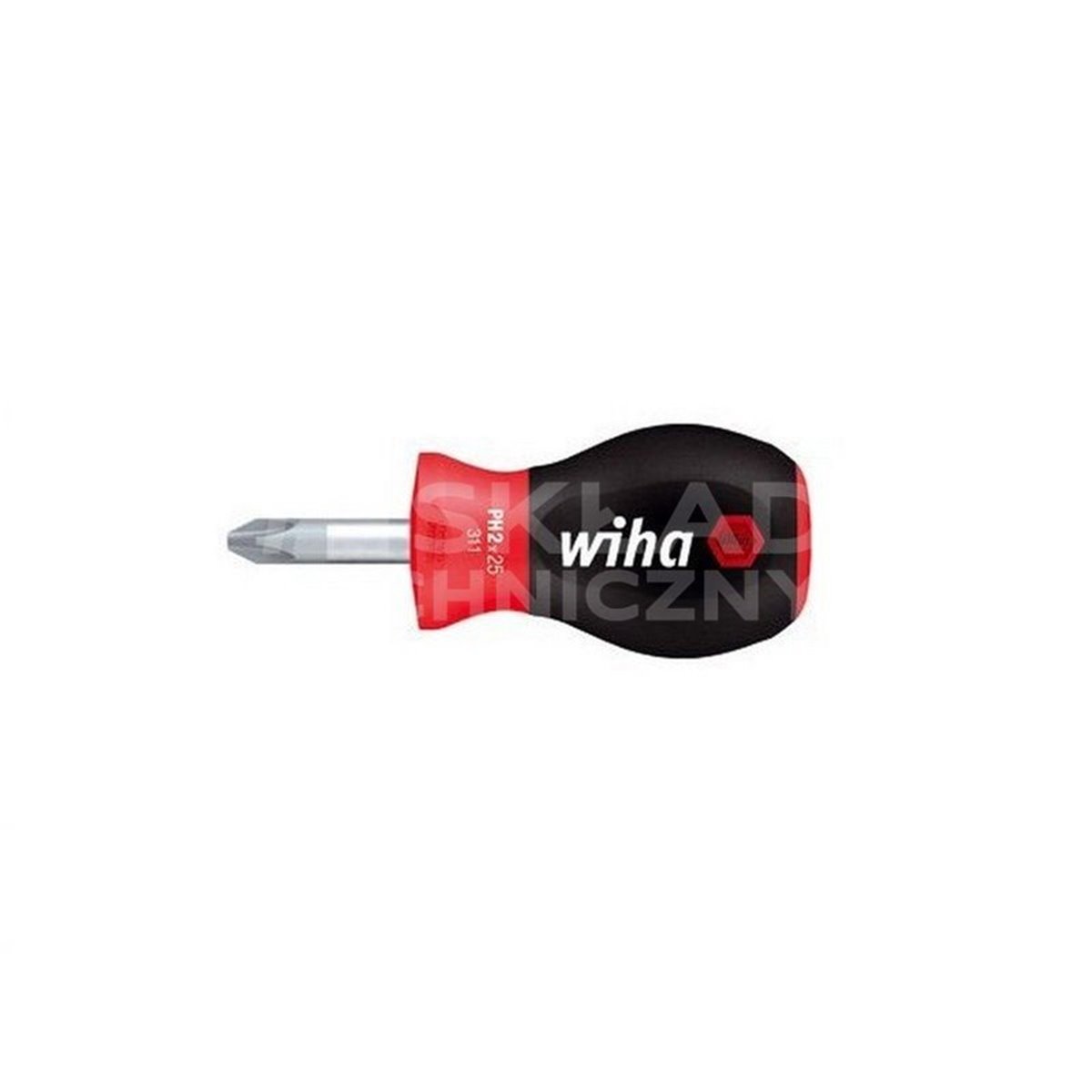 Phillips SoftFinish Stubby Screwdriver 311 PH1 25mm Wiha 26968.