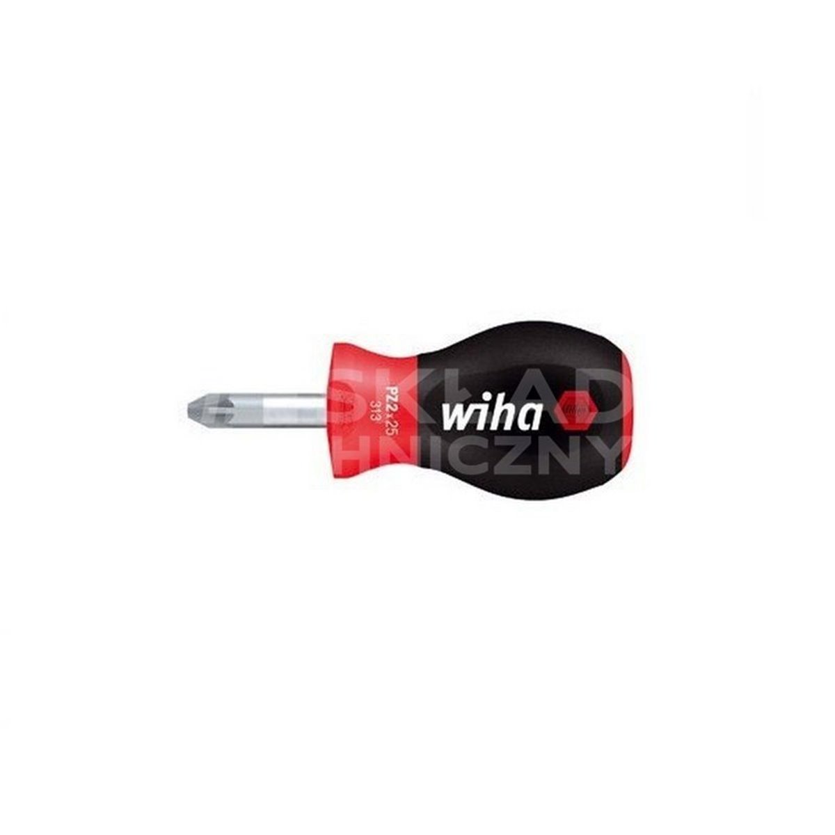 Pozidriv SoftFinish Stubby Screwdriver 313 PZ1 25mm Wiha 26971.