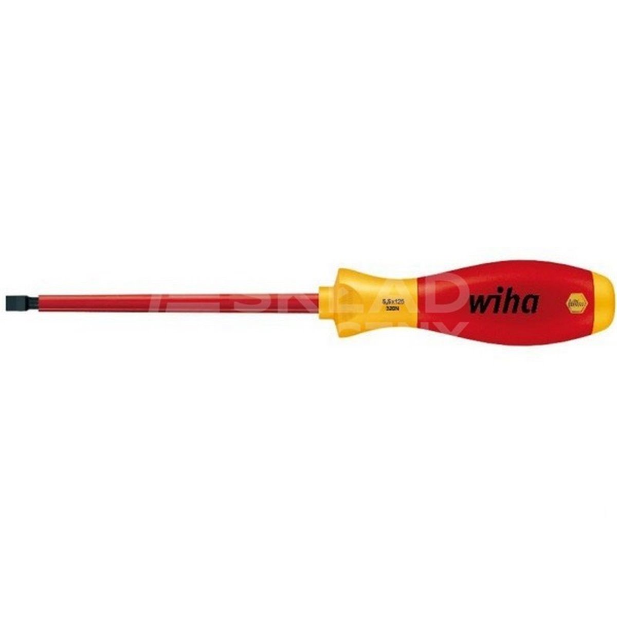 SoftFinish electric VDE 320N 6.0 150mm flat head screwdriver by Wiha 00828.