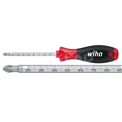 SoftFinish 3111 PH1 Phillips Screwdriver 80mm Wiha 36072 with Scale
