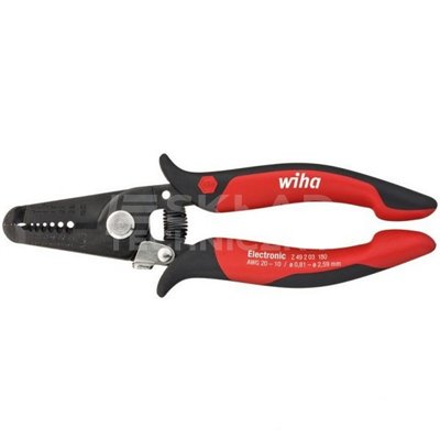 Electronic insulation stripping pliers Z49203 180mm in blister pack Wiha 36794.