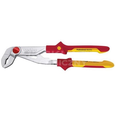 Adjustable pliers with Professional electric VDE Z22006 250mm button in Wiha 38632 blister pack.