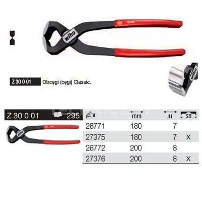 Classic Z30001 180mm Pliers in Wiha 27375 Blister Pack.