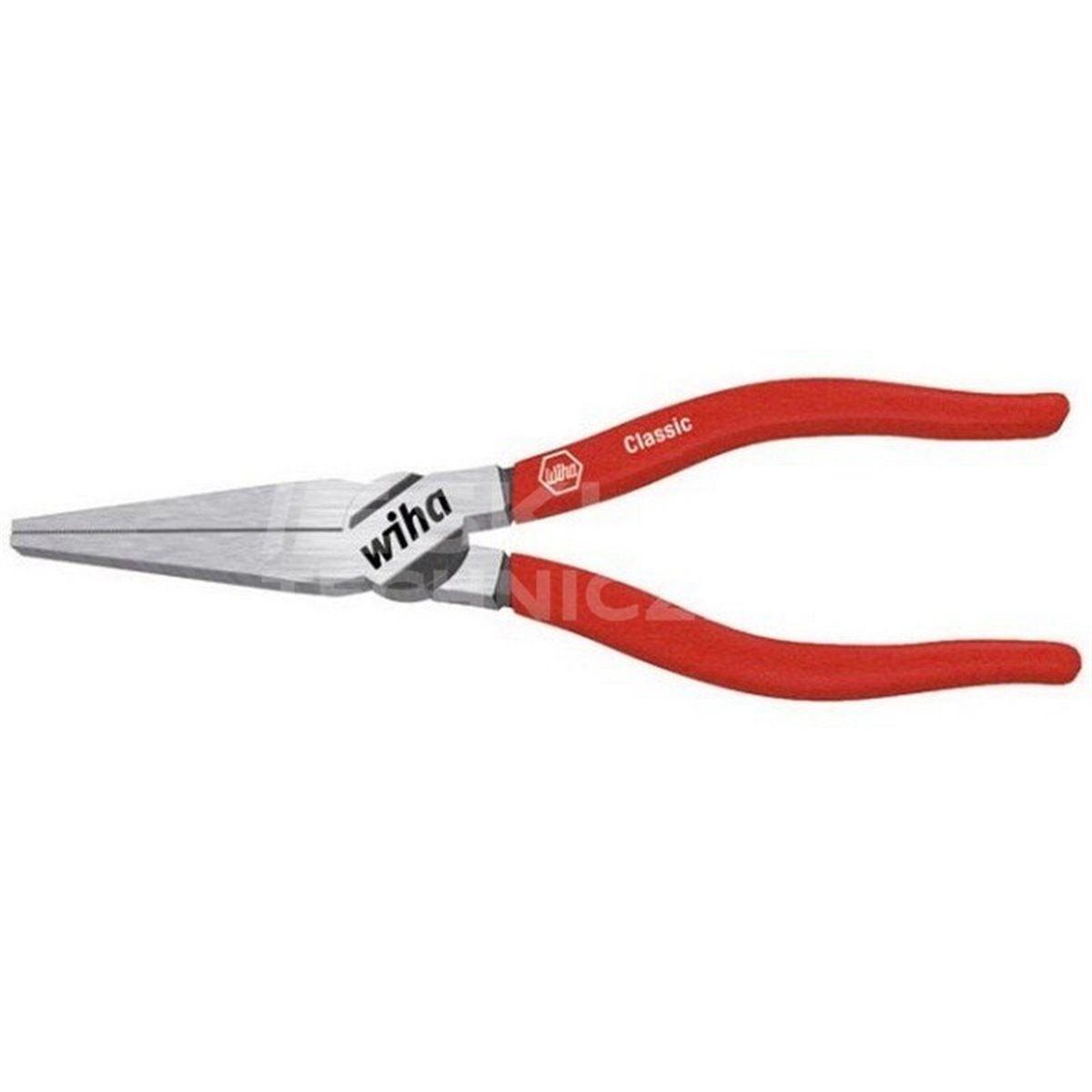 Flat elongated pliers Classic Z07001 160mm in Wiha 27344 blister pack.