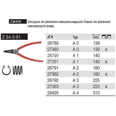 Classic ring pliers Z34001 A0 139mm Wiha 26789.