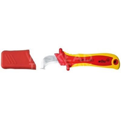 VDE 24678SB cable jacket stripper knife in Wiha 36053 blister pack.