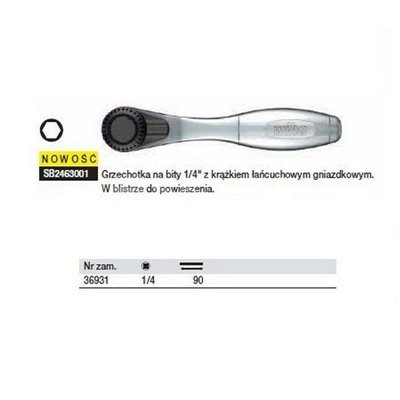 1/4'' SB2463001 Wiha 36931 Ratchet