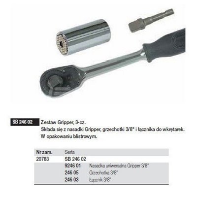 Gripper Set 3/8'' SB24602 universal 3pcs. Wiha 20783.