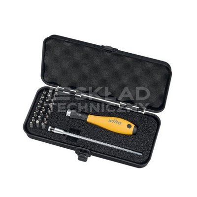 A set of bits with a handle and grip SYSTEM 4 ESD 7000EB26ESD anti-static 26pc. Wiha 33848.