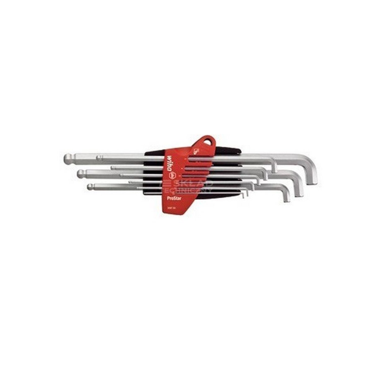 A set of Prostar SB369TS9 9-piece ball end hex keys. In a Wiha 35481 blister pack.