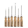 A set of screwdrivers with a wooden handle, 6 pieces, 162ZK6SO Wood Wiha 07150.