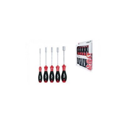 Set of SoftFinish hexagonal socket wrenches with handle, 5 pieces, model 341K5 Wiha 01034.