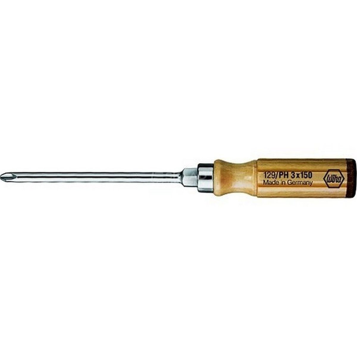 Screwdriver with wooden handle Phillips PH1 80mm 129 Wood Wiha 00057