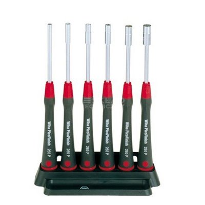 A set of PicoFinish hexagonal socket wrenches with a handle, 6-sided, 265PK6 Wiha 00557.