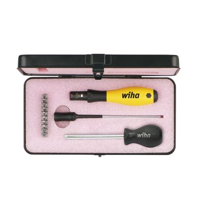 Wiha Torque screwdriver set TorqueVario®-S ESD 0,4-1,0 Nm assorted, variably adjustable torque limit, 14-pcs. incl. box (43898)
