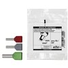 Wiha Twin wire end ferrules with plastic collar 100 units, colour code 1 (FR) & DIN 2 x 1 (43937)