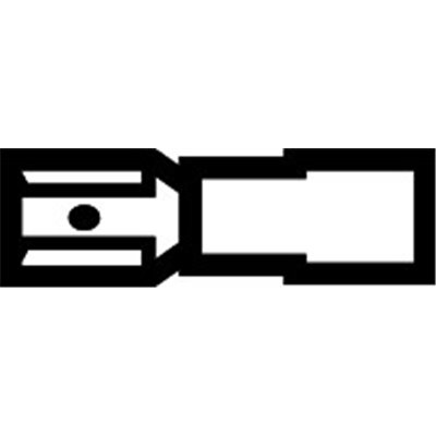 Wiha Female blade connectors, insulated 100 units as per DIN 4 - 6 mm²; 6.3 x 0.8 mm (43970)