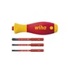 Wiha Screwdriver with bit holder set SoftFinish® slimVario® electric 4-pcs. with slimBits (43449)