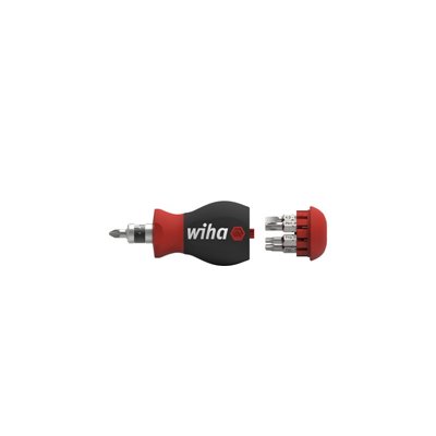 Wiha Screwdriver with bit magazine Stubby Mixed with 7 double bits (43613)