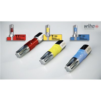 Wiha XLSelector Y bit set, 25 mm Phillips, Pozidriv, TORX®, 32-pcs., 1/4" C6,3 (41832)