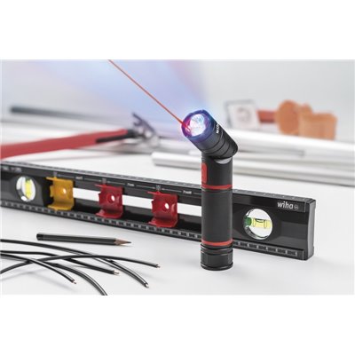 Wiha Flashlight with LED, laser and UV light including 3 AAA batteries 100 - 310 lm (41286)