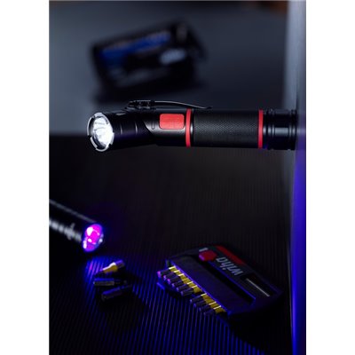 Wiha Flashlight with LED, laser and UV light including 3 AAA batteries 100 - 310 lm (41286)