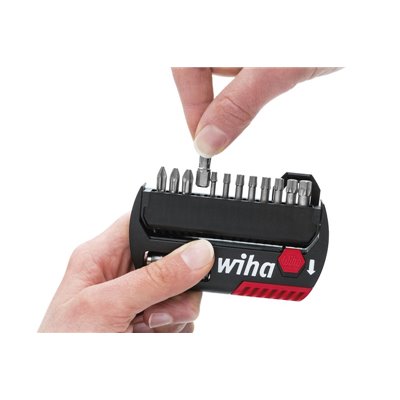 Wiha Bit set FlipSelector Standard 25 mm Mixed, 15-pcs. 1/4" C6,3 with belt clip (39083)