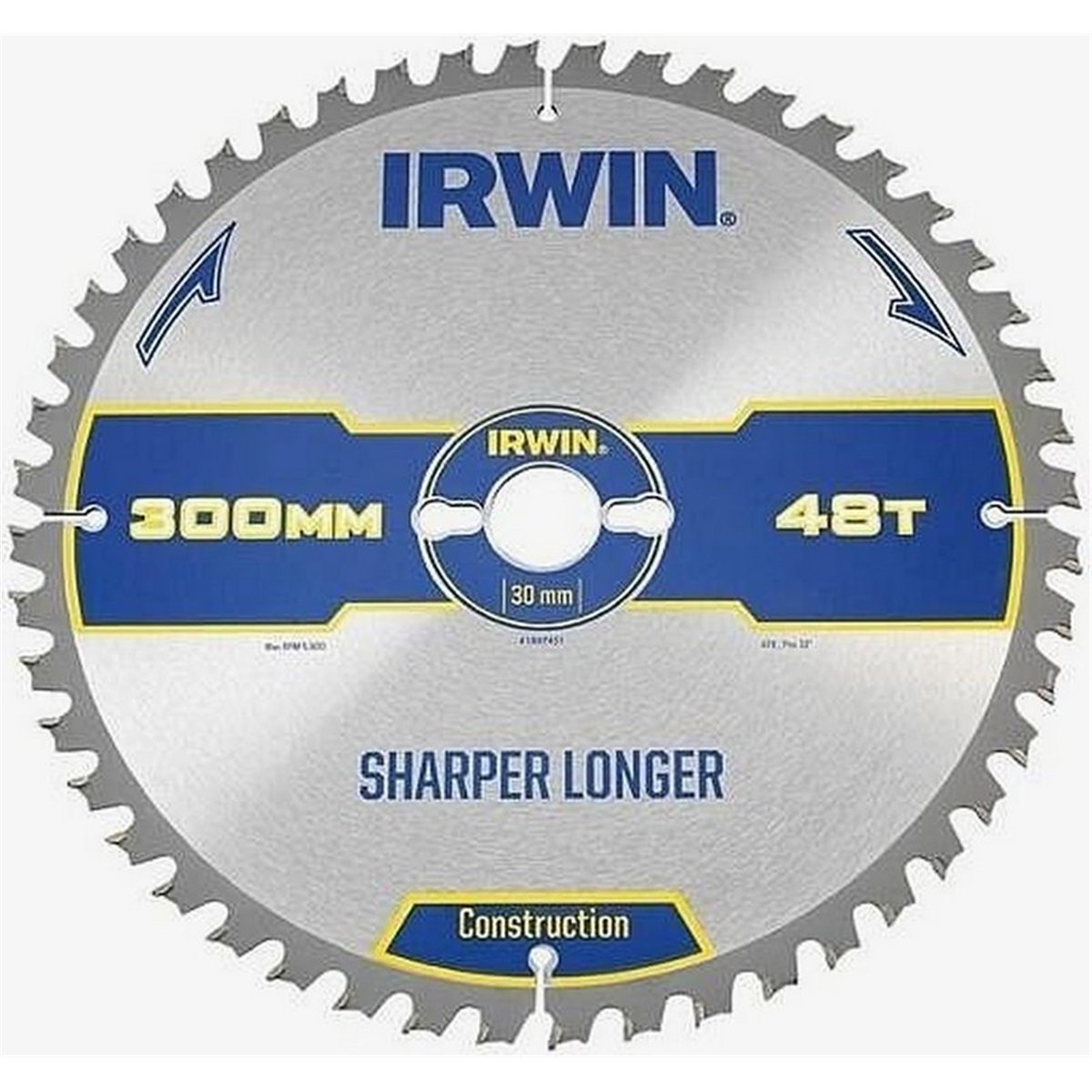 Construction circular saw blade for wood 250x60T Irwin 1897426