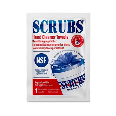 SCRUBS hand cleaning cloths 21x30cm, blue, 1 piece.
