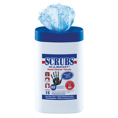 SCRUBS hand cleaning cloths 19.5x20cm, blue, 15 pieces.
