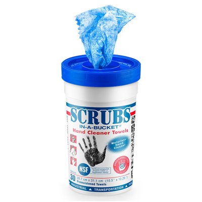 SCRUBS hand cleaning wipes, 27x31cm, blue, 30 pieces.