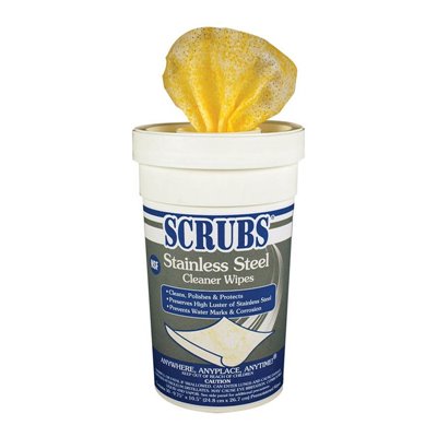 SCRUBS cloths for cleaning stainless steel, 27x31cm, yellow, 30 pieces.