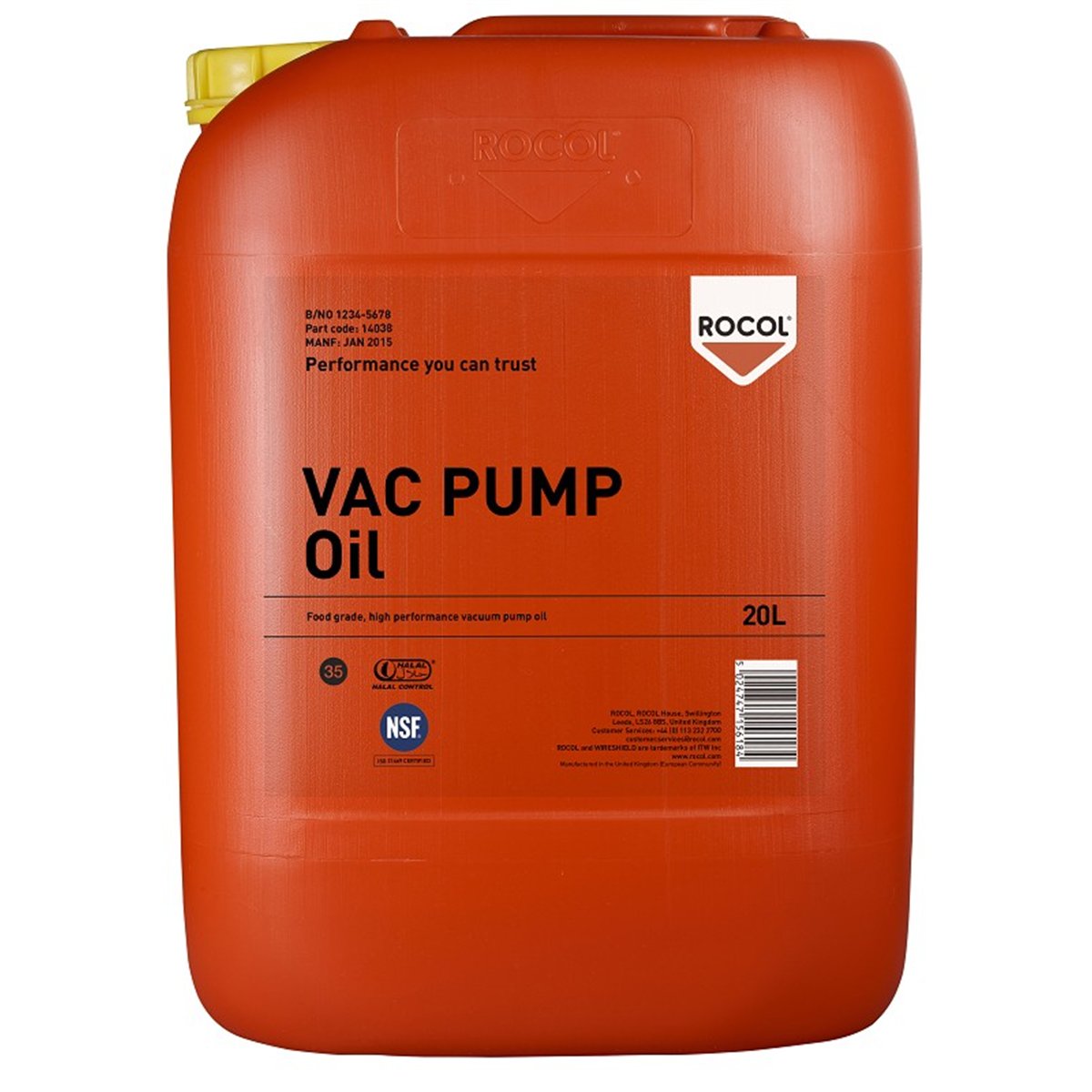 VAC PUMP Oil Rocol 20l RS16805