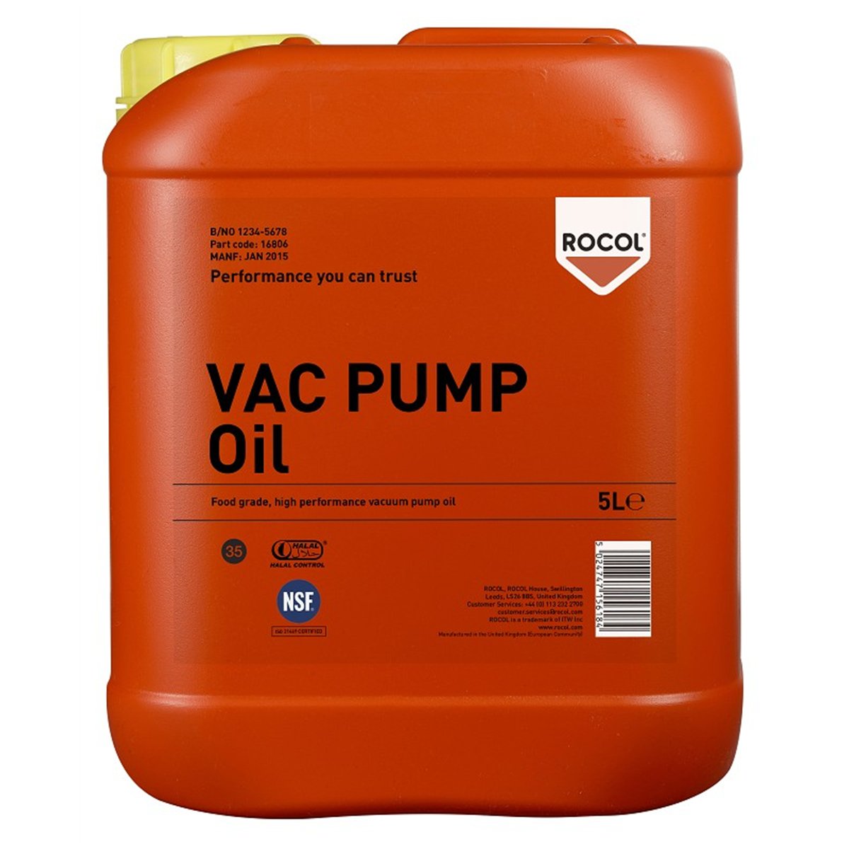 VAC PUMP Oil Rocol 5l RS16806