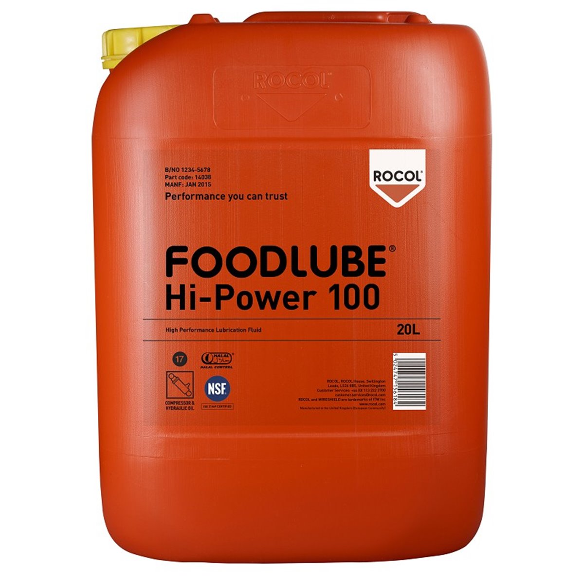 FOODLUBE Hi-Power 100 Rocol 20l RS15945